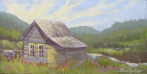 An oh so sweet cabin nestled in the hills. A great day of painting with friends!