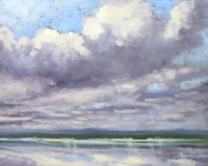 The reflections on the river were very magical that day. Something about the light, the clouds, the breeze. Painted in Arnprior on a beautiful September day.